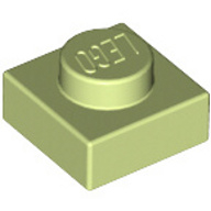 Lego destička 1x1, žluto zelená (6088518, 6069255)